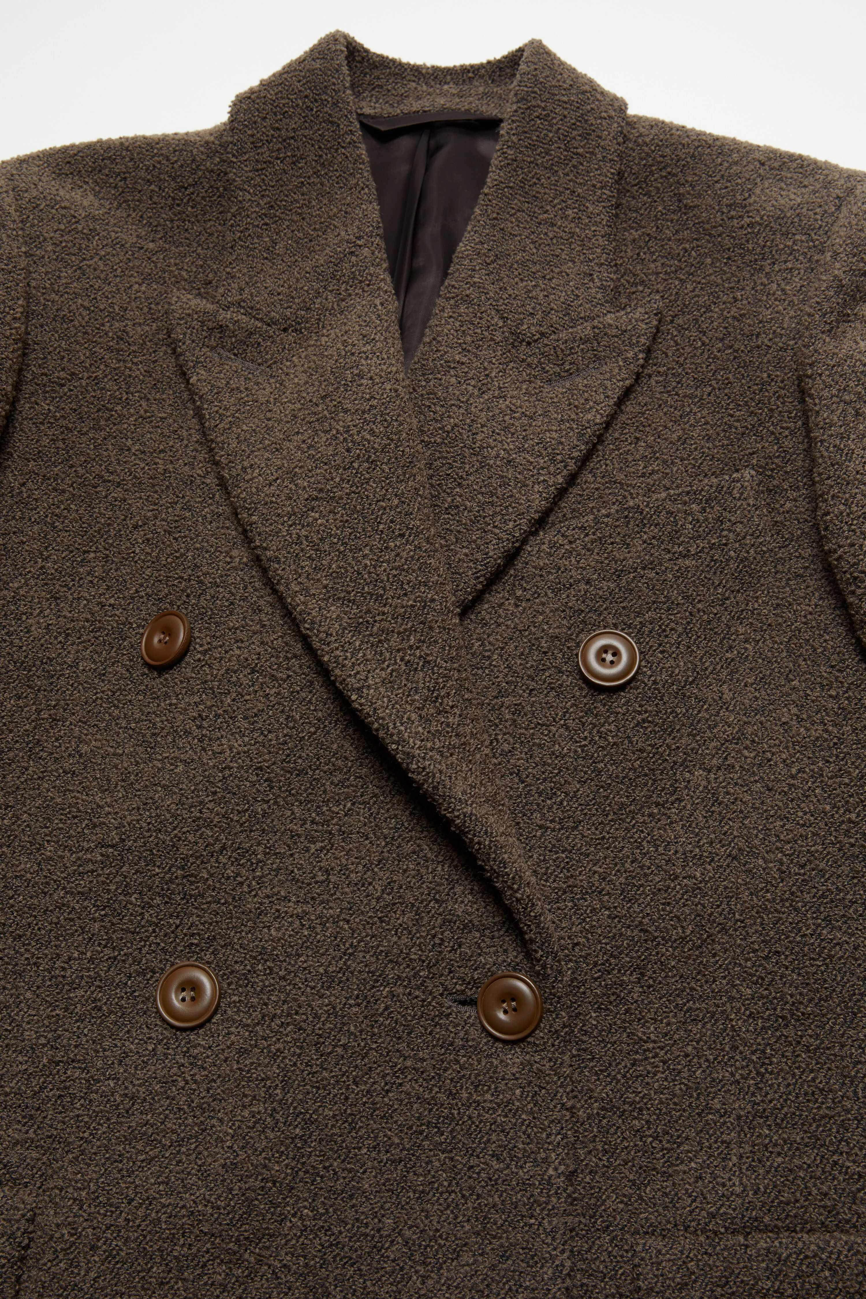 Double-breasted wool coat