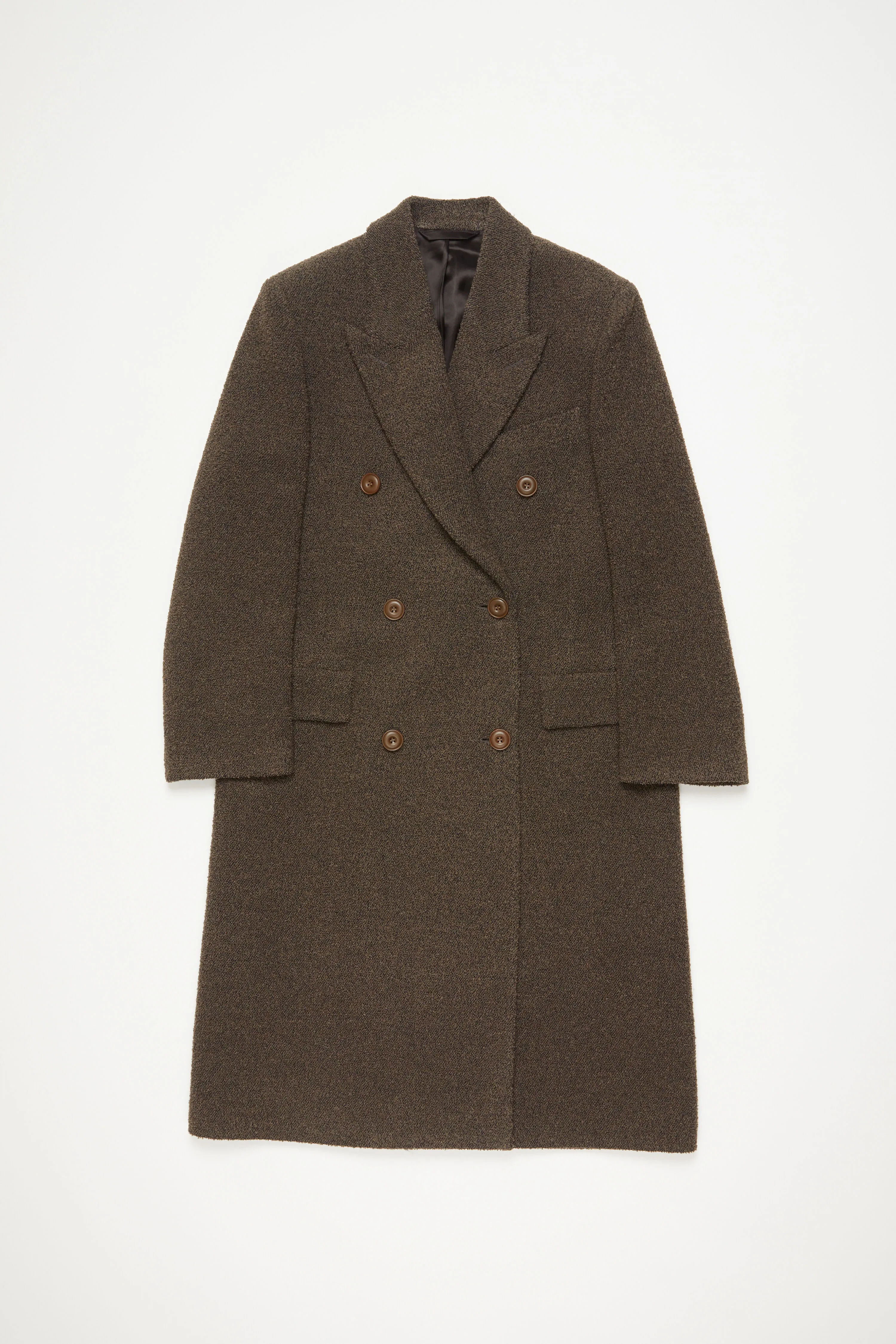 Double-breasted wool coat