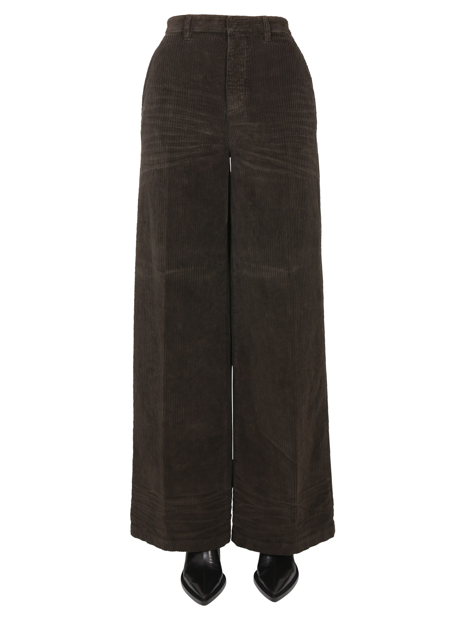 DSQUARED    RIBBED WIDE LEG PANTS