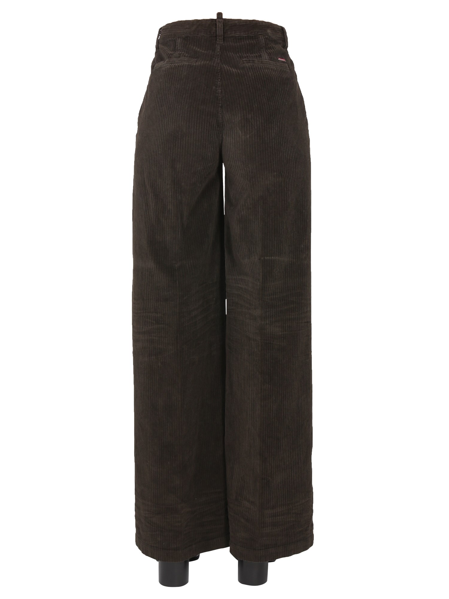 DSQUARED    RIBBED WIDE LEG PANTS