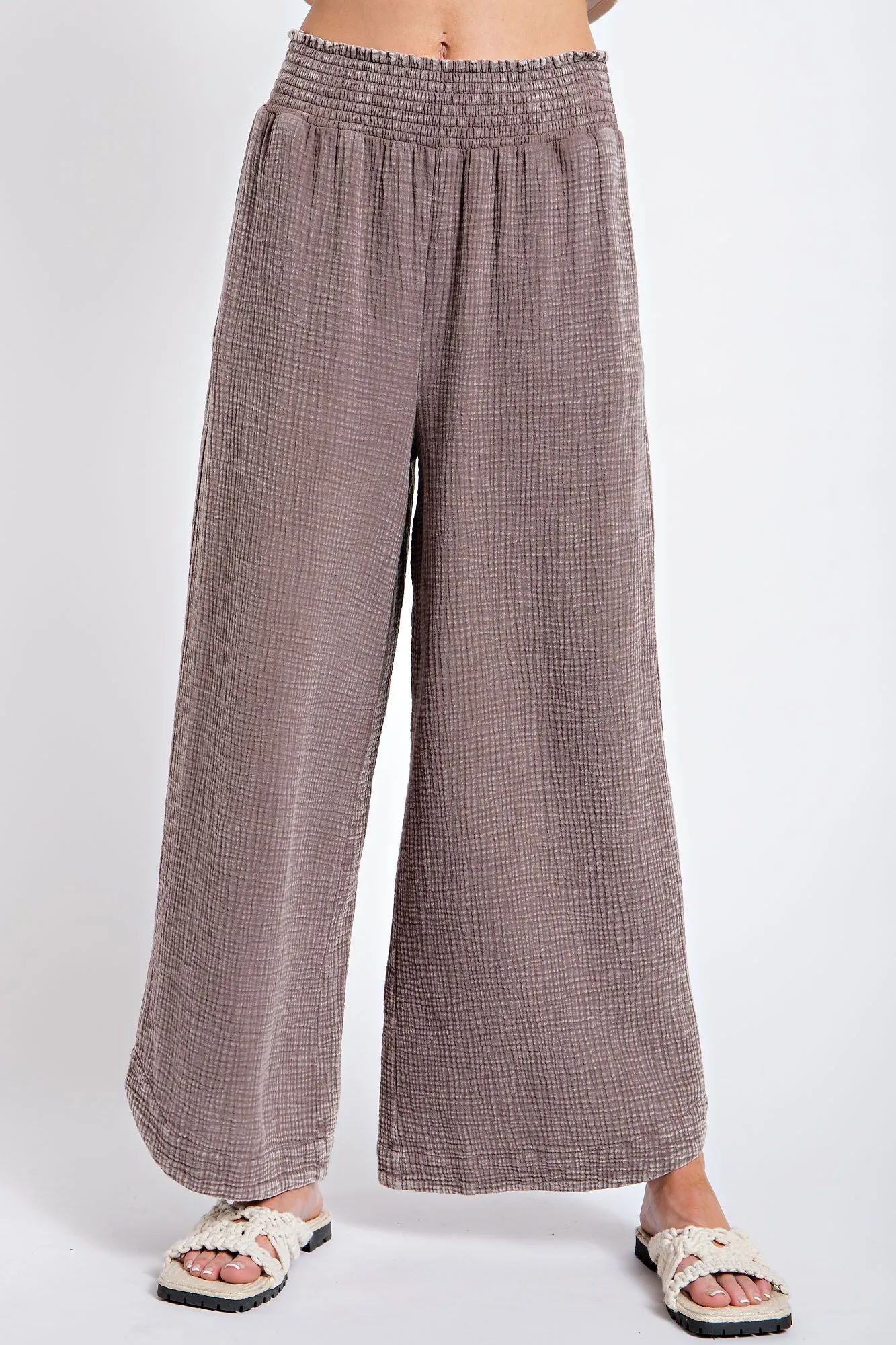 Easel Washed Cotton Gauze Pants