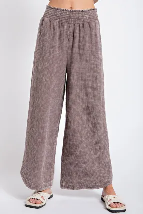 Easel Washed Cotton Gauze Pants