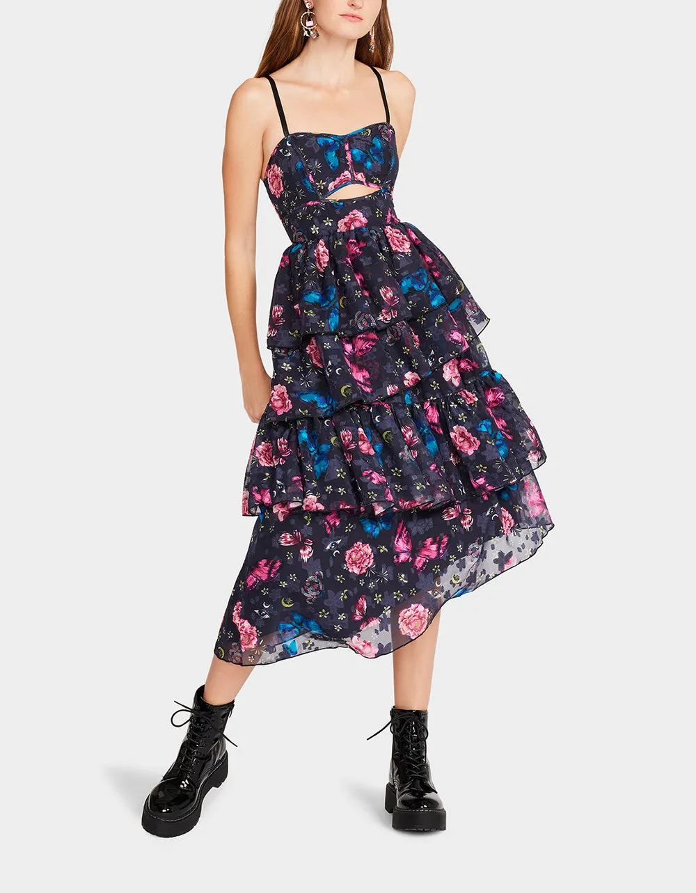 FLORA TULLE DRESS BLACK