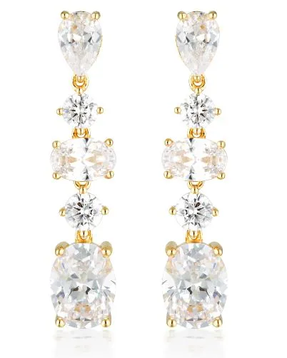 Georgini - Iconic Bridal Christina Earrings Gold