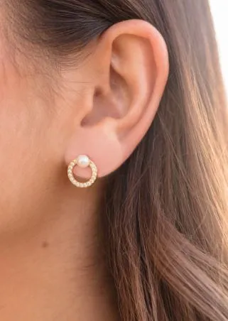 Georgini - Oceans Byron Fresh Water Pearl Earrings Gold