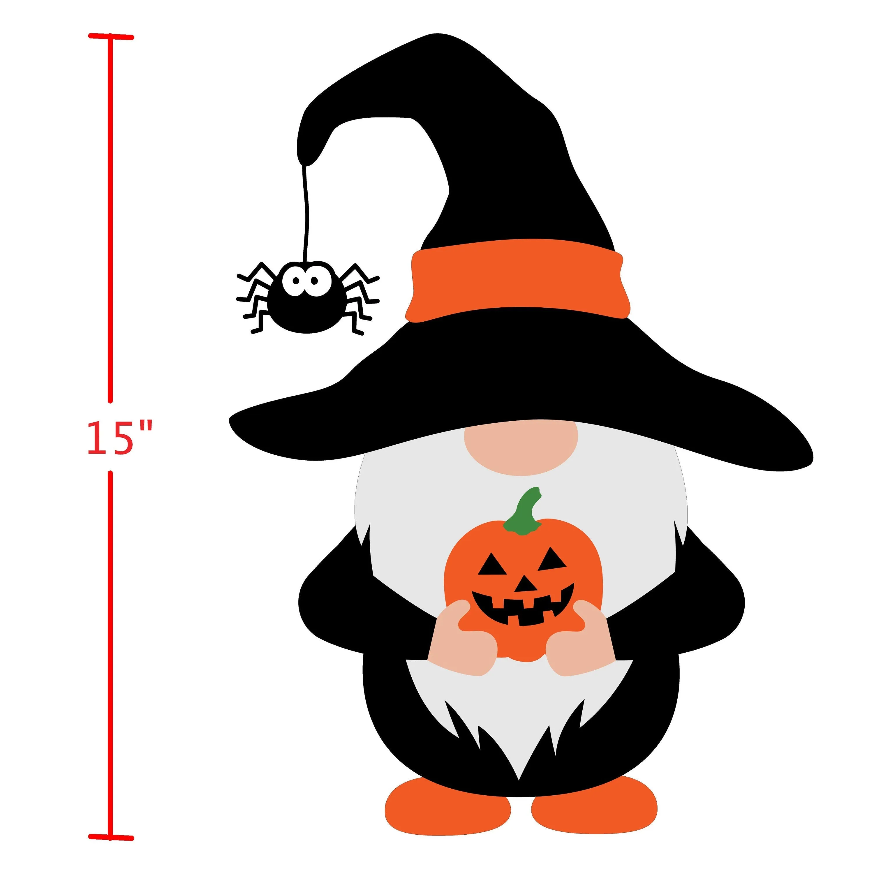 Gnome Halloween Wall Decals, Halloween Gnome, Halloween Decor, Halloween Cat, Halloween Pumpkin