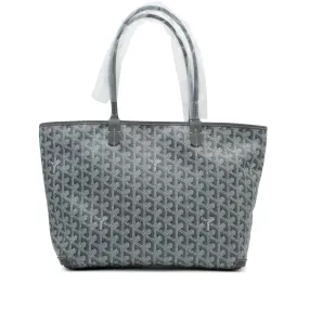 Goyard Grey Goyardine Canvas and Chevroches Calfskin Artois PM Bag