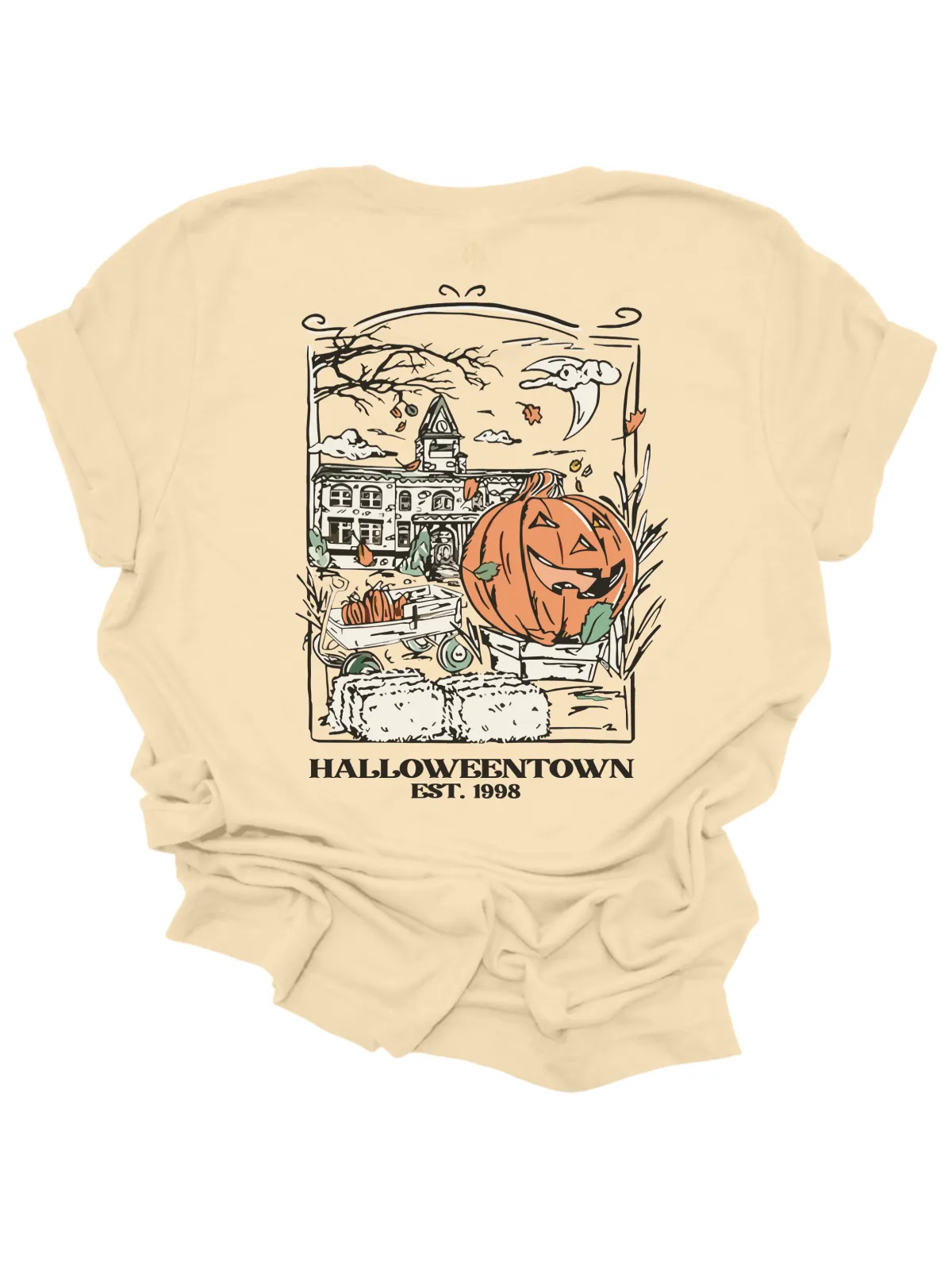 Halloween Town University Adult Halloween Shirt - Tan