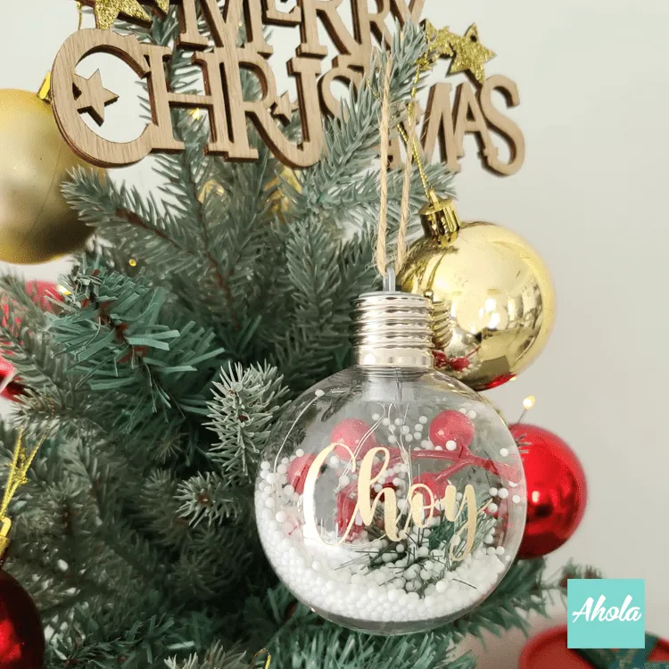 【Holiday Cheers】Christmas Built-in Lighting Baubles 名字可發光聖誕樹裝飾球