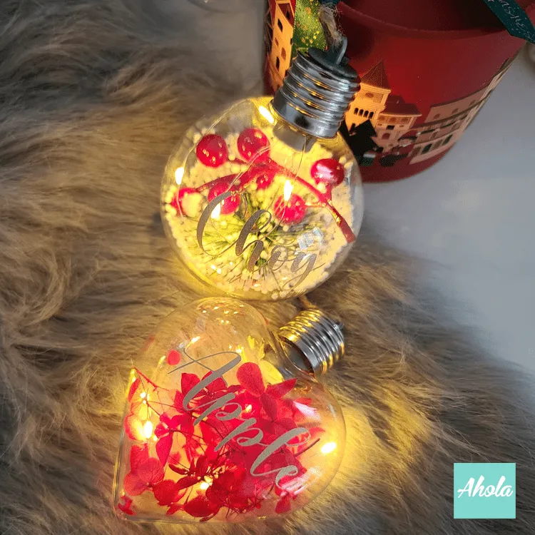 【Holiday Cheers】Christmas Built-in Lighting Baubles 名字可發光聖誕樹裝飾球