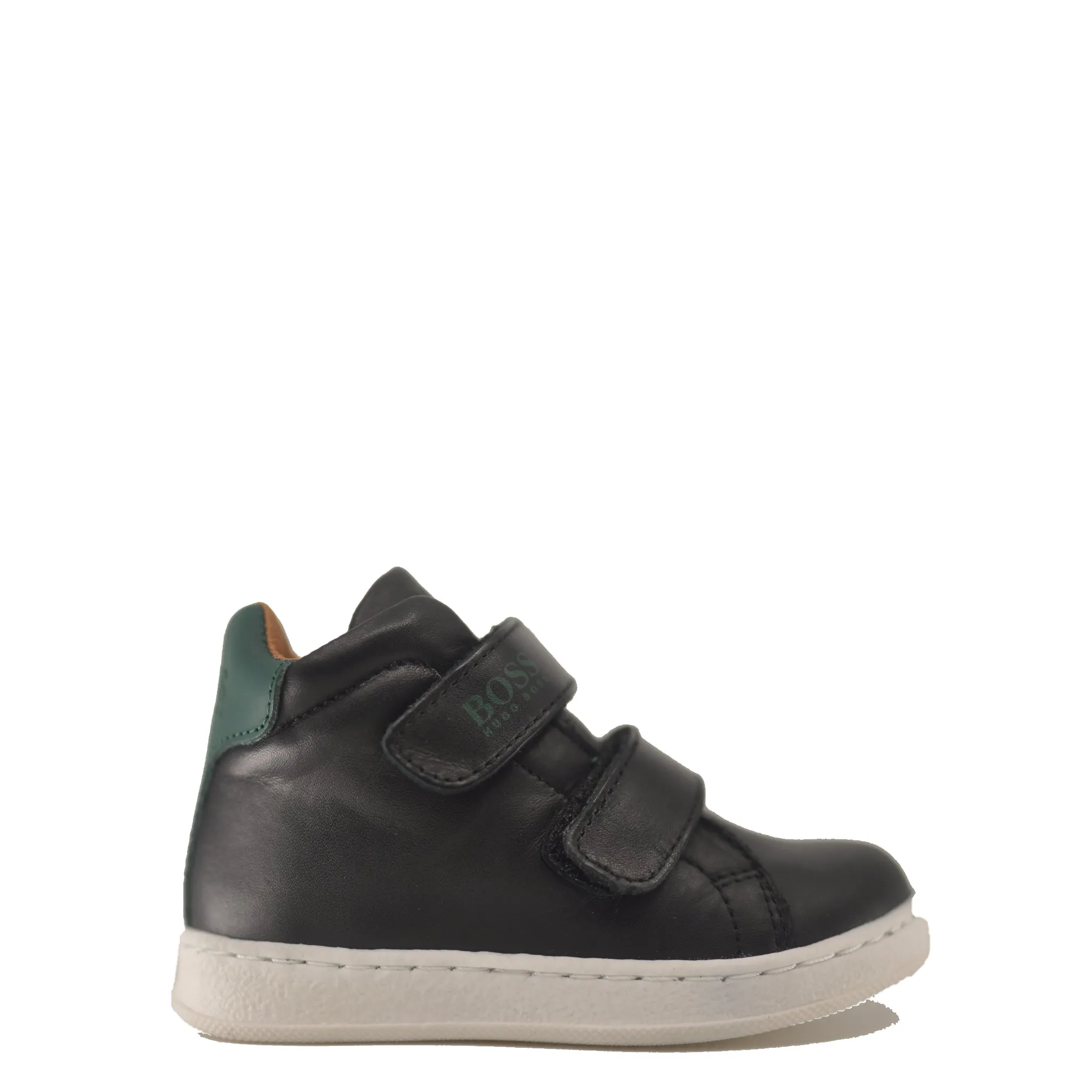 Hugo Boss Black Leather Velcro Baby Sneaker