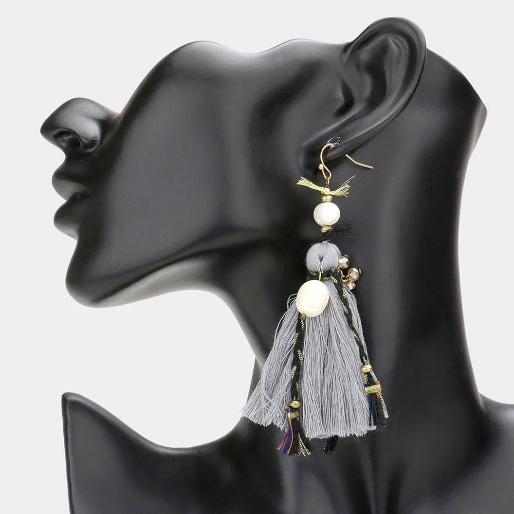 iLLASPARKZ Boho Fresh Water Pearl Tassel Earrings