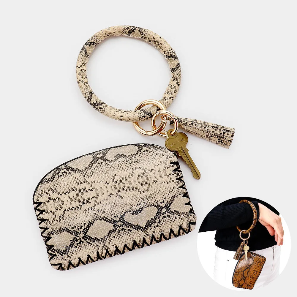 iLLASPARKZ Patterned Snake Key Ring / Bracelet / Pouch Bag