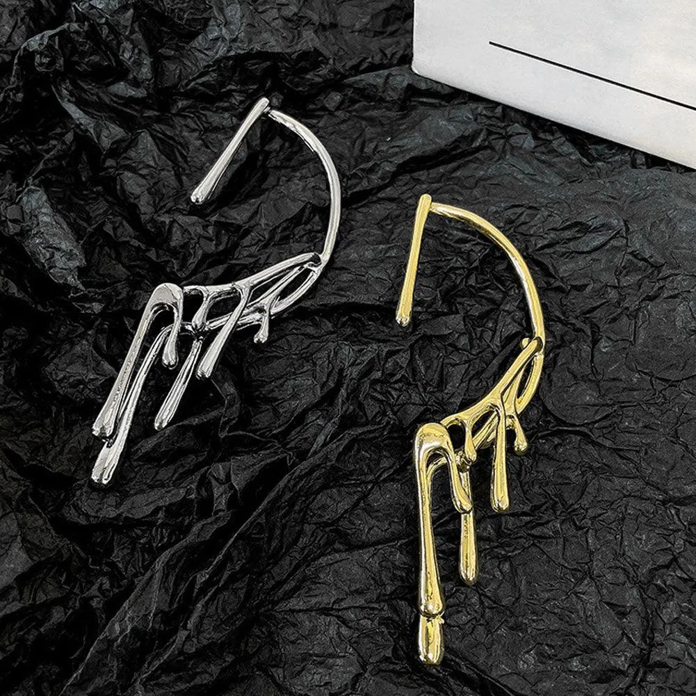 Irregular Ear Cuff Gothic Hanging Clip Earrings for Women