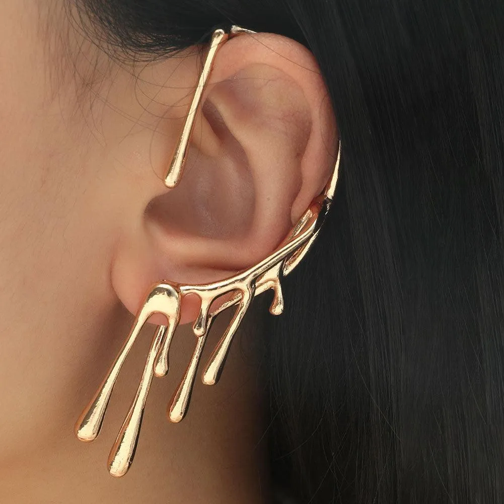 Irregular Ear Cuff Gothic Hanging Clip Earrings for Women