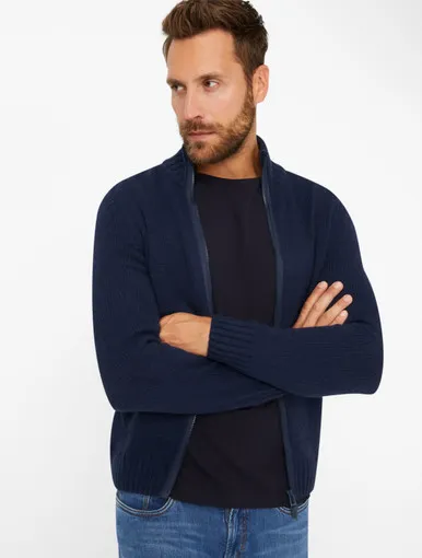 Jake Soft Wool Full Zip Sweater | BRAX