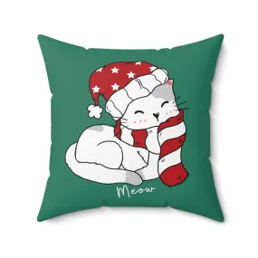 Kawaii Cat Christmas Pillow