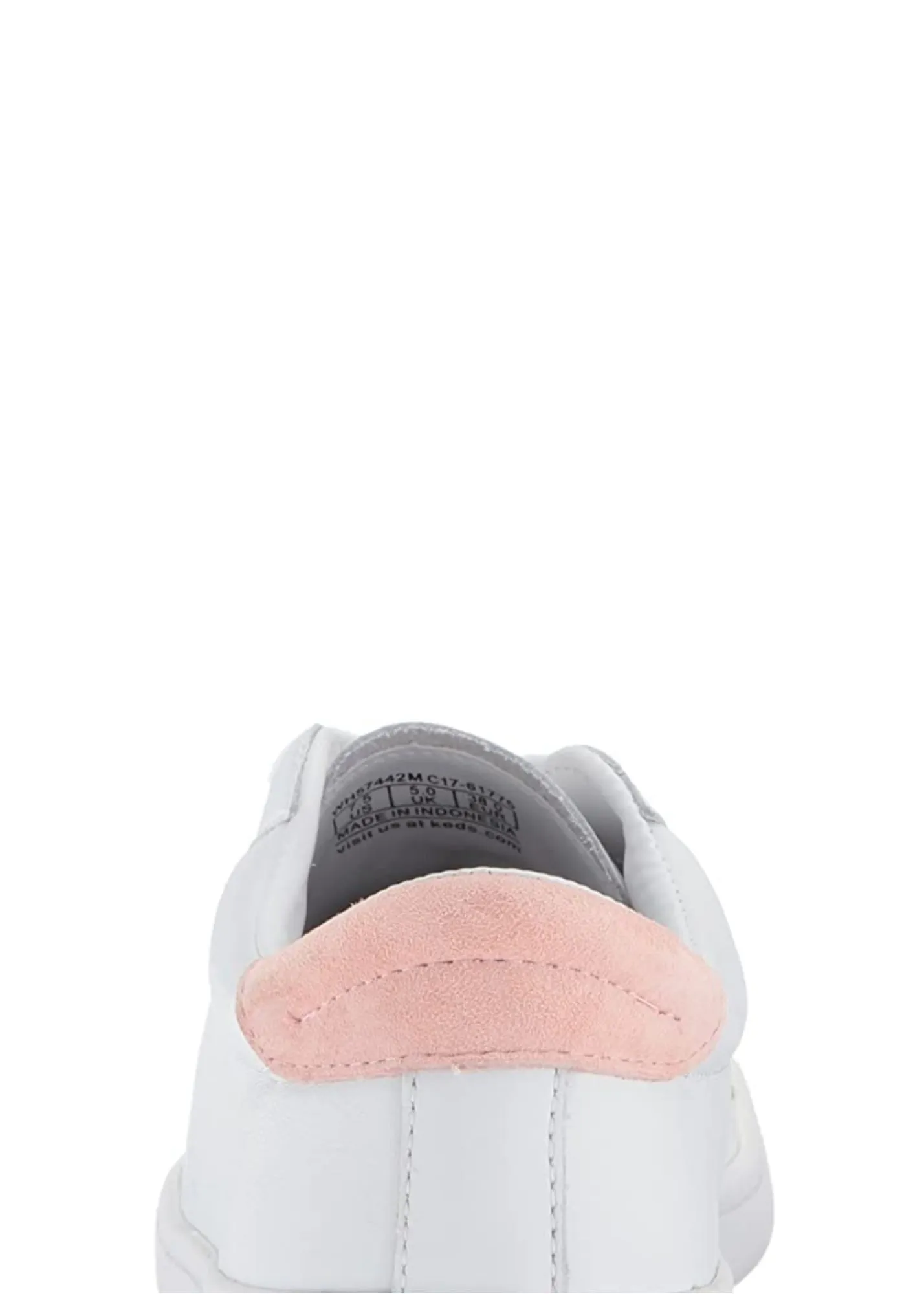 Keds White + Blush Leather Sneaker - FINAL SALE