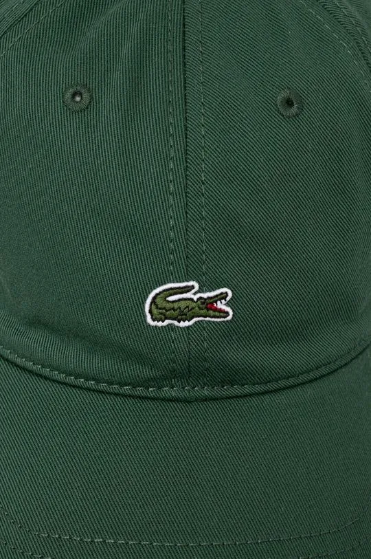 Lacoste cotton baseball cap green color