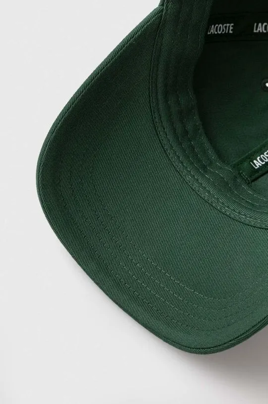 Lacoste cotton baseball cap green color