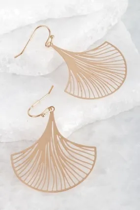 Laser Cut Filigree Flower Hook Earrings