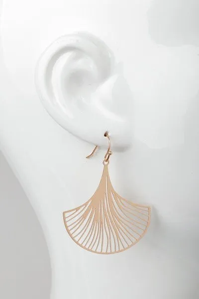 Laser Cut Filigree Flower Hook Earrings