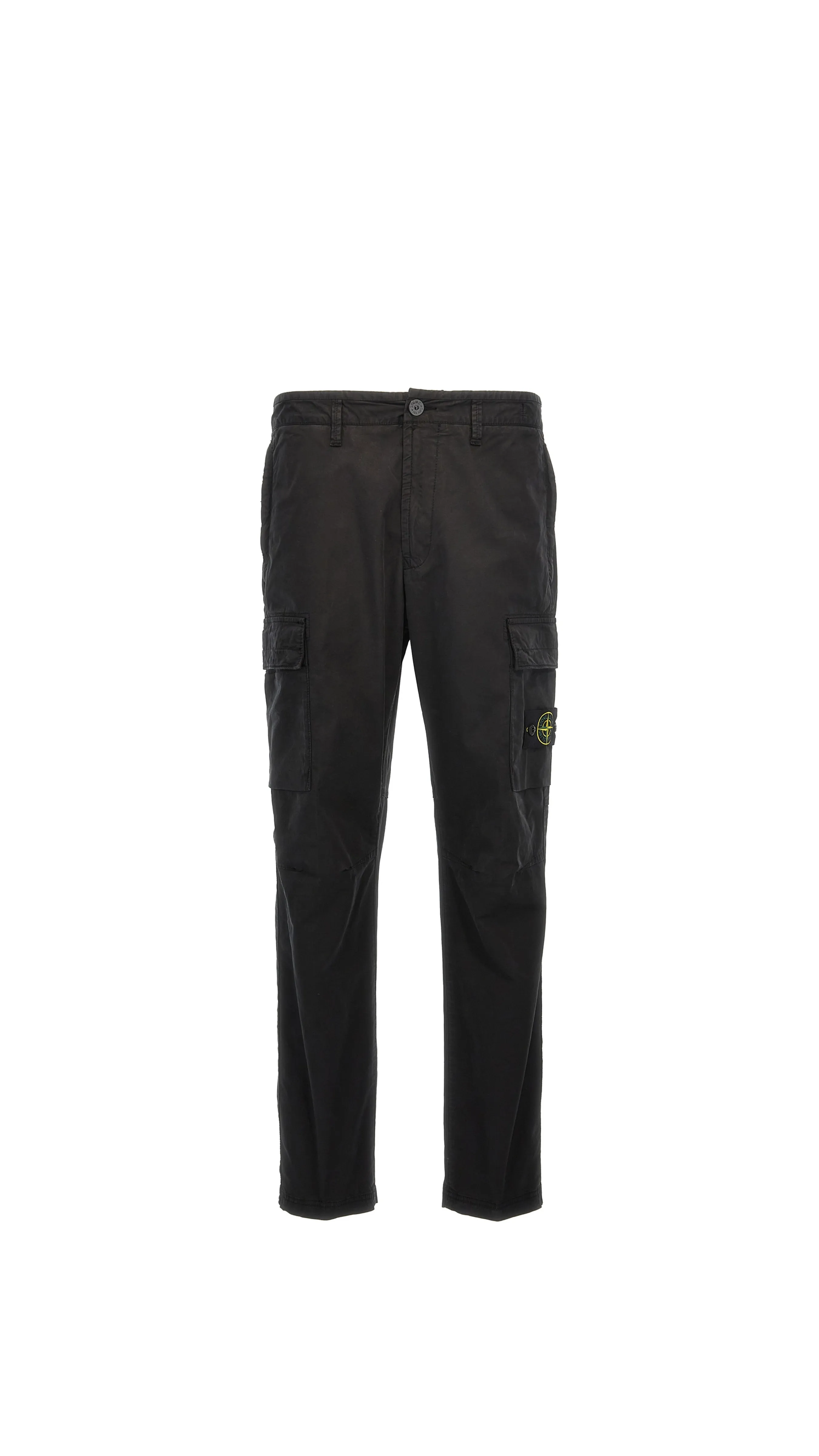 Logo Patch Cargo Pants - Black