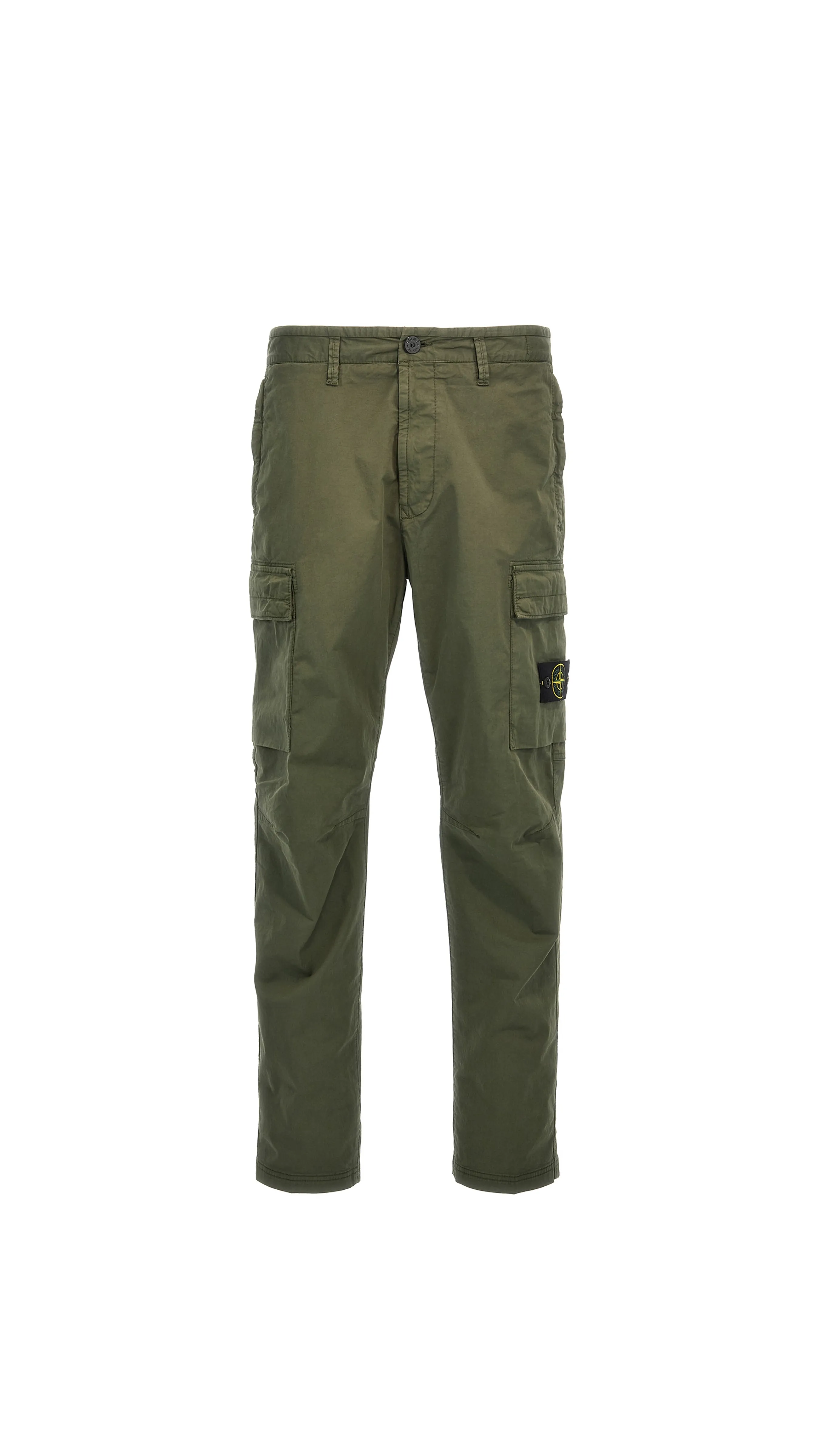 Logo Patch Cargo Pants - Khaki