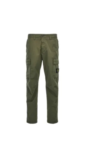 Logo Patch Cargo Pants - Khaki