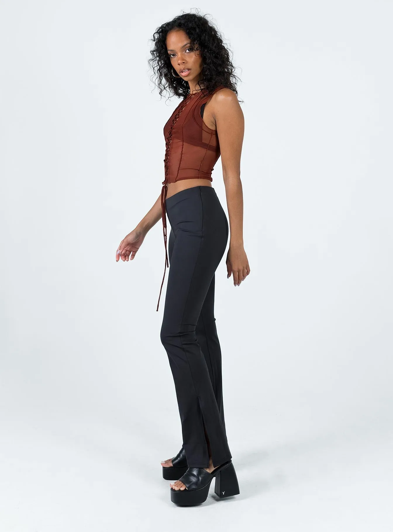 Long Nights Flare Pants Black