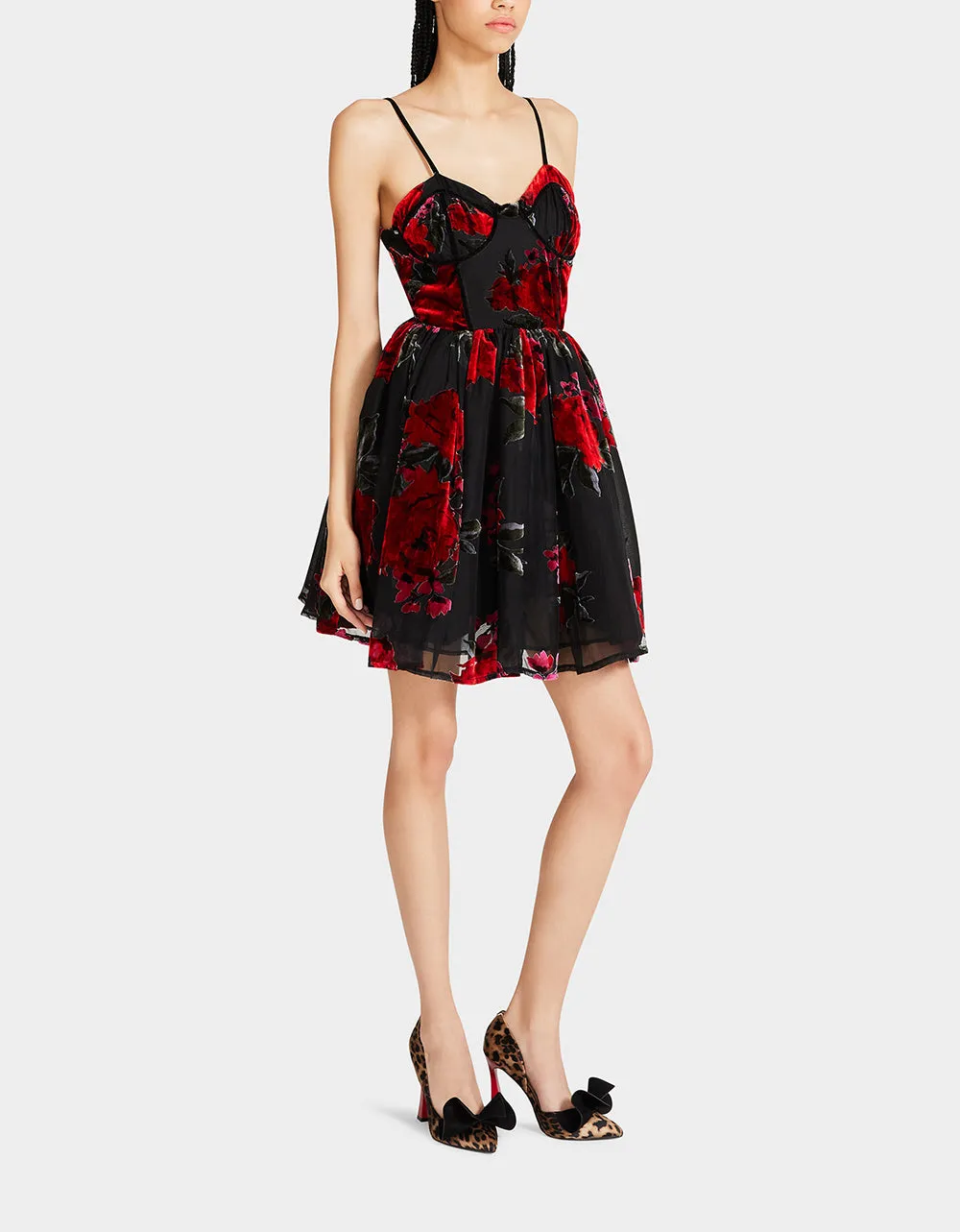 LUCIA MINI DRESS RED MULTI