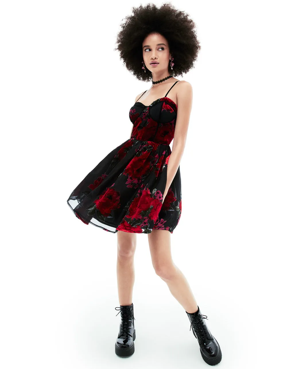 LUCIA MINI DRESS RED MULTI