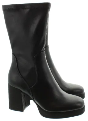 MARCO TOZZI Ladies 25345 Heel Platform Boots In Black