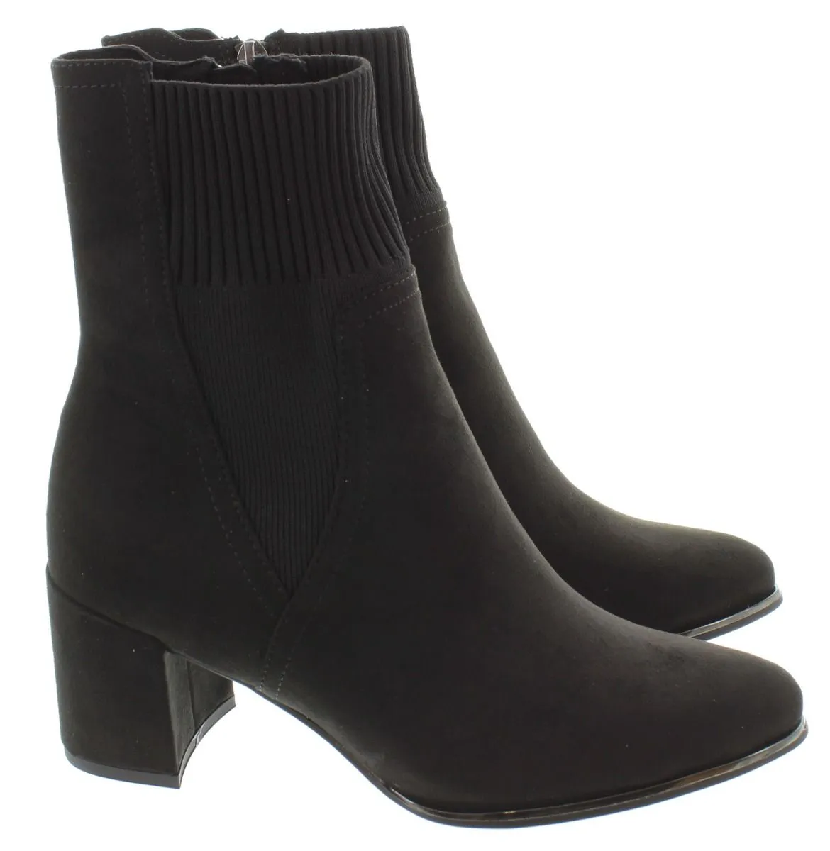 MARCO TOZZI Ladies 25392 Heel Ankle Boots In Black