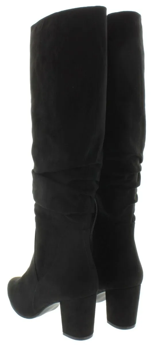 MARCO TOZZI Ladies 25519 Heel Knee Boots In Black