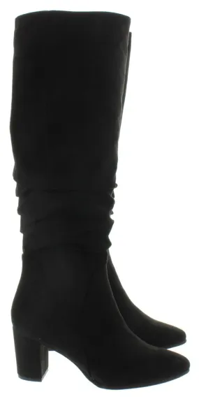 MARCO TOZZI Ladies 25519 Heel Knee Boots In Black