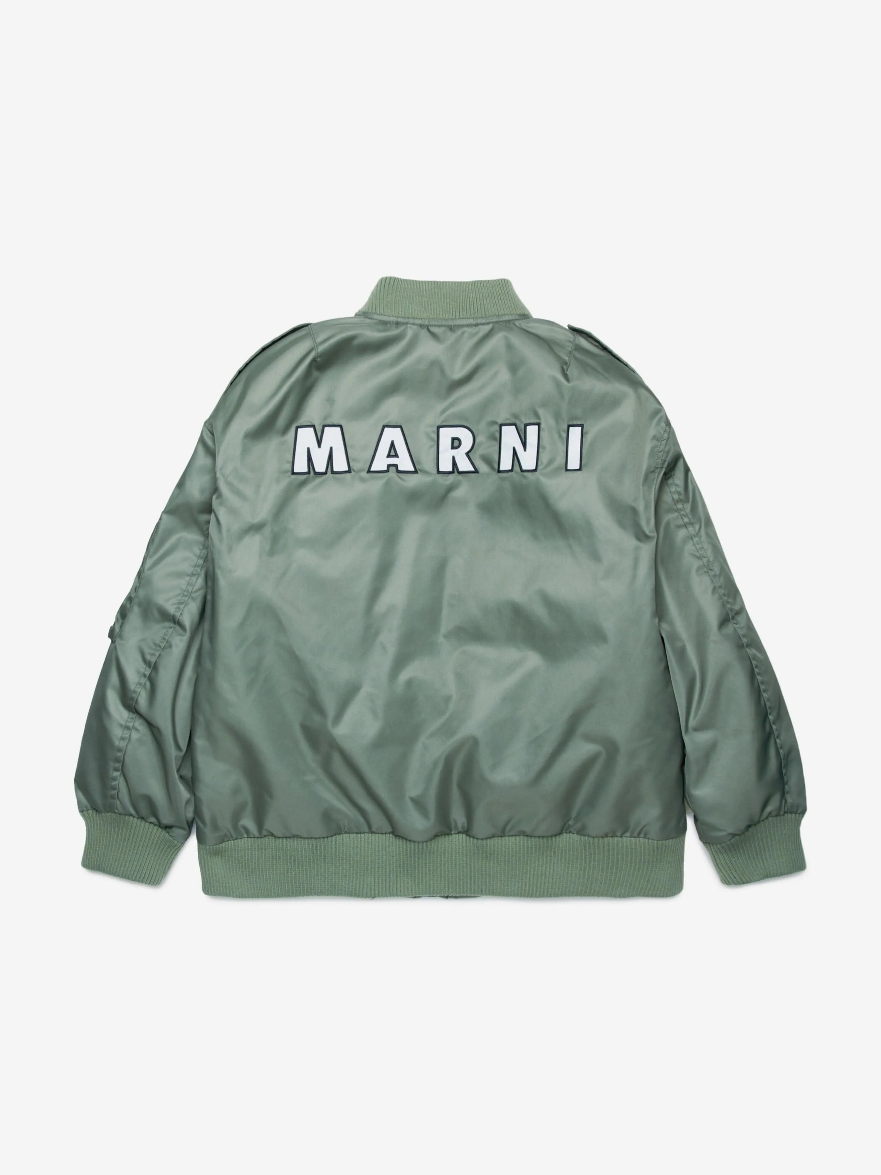 MARNI Kids Bomber Jacket in Green