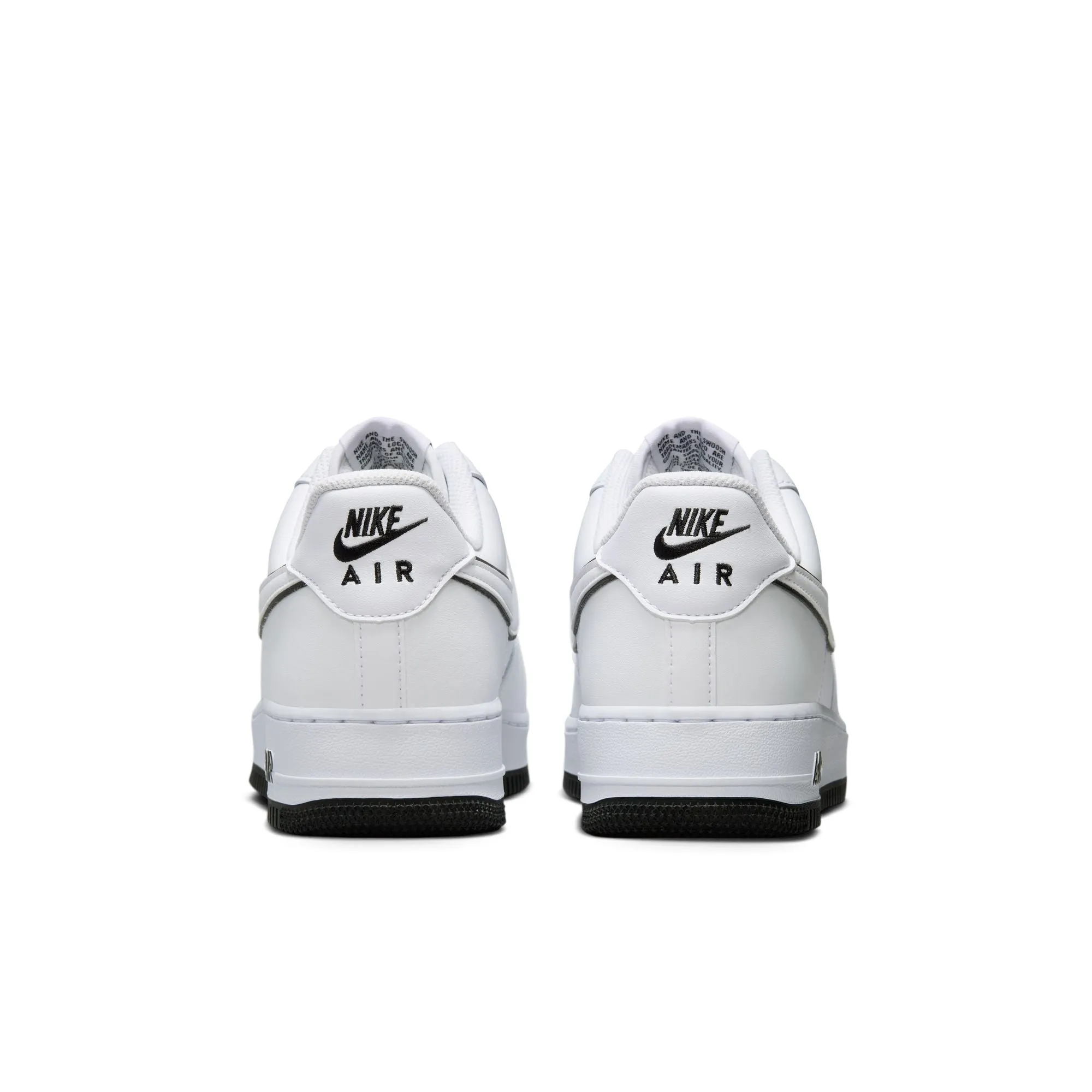 Men's Nike Air Force 1'07 White and black outline colorway