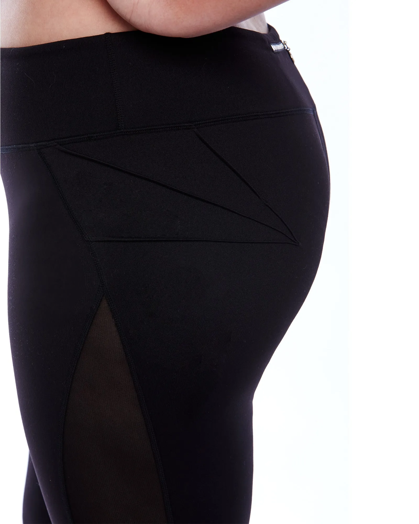 Mesh Sculpt Tights - Black