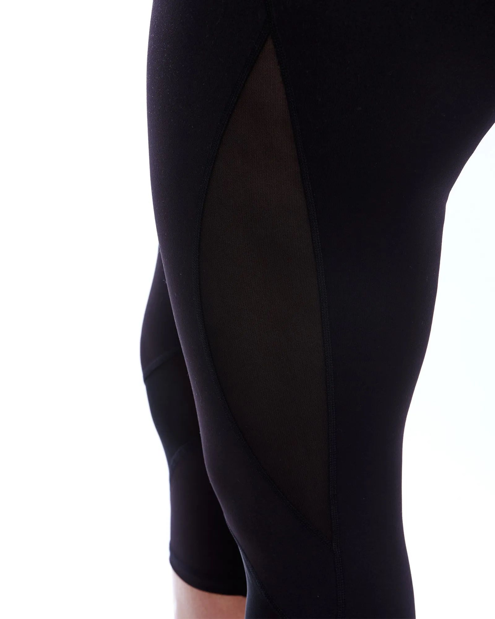 Mesh Sculpt Tights - Black