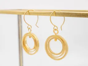 Nested Circle Earrings, Gold