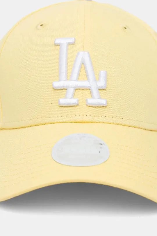 New Era cotton baseball cap ESS 9FORTY® LOS ANGELES DODGERS yellow color with an application 60565240