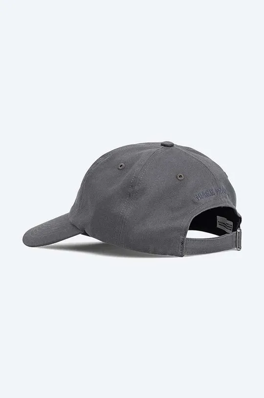 Norse Projects cotton baseball cap gray color