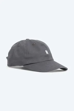 Norse Projects cotton baseball cap gray color