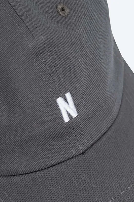 Norse Projects cotton baseball cap gray color