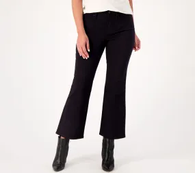 NYDJ Relaxed Flare Stretch Sateen Pants- Black Pearl