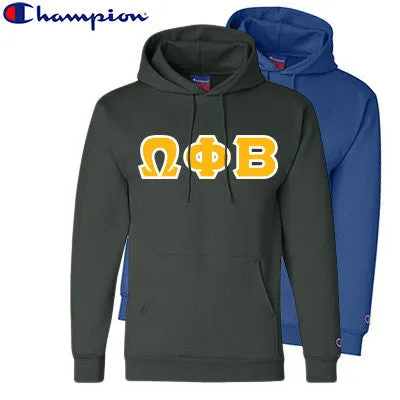 Omega Phi Beta Champion Powerblend Hoodie, 2-Pack Bundle Deal - Champion S700 - TWILL