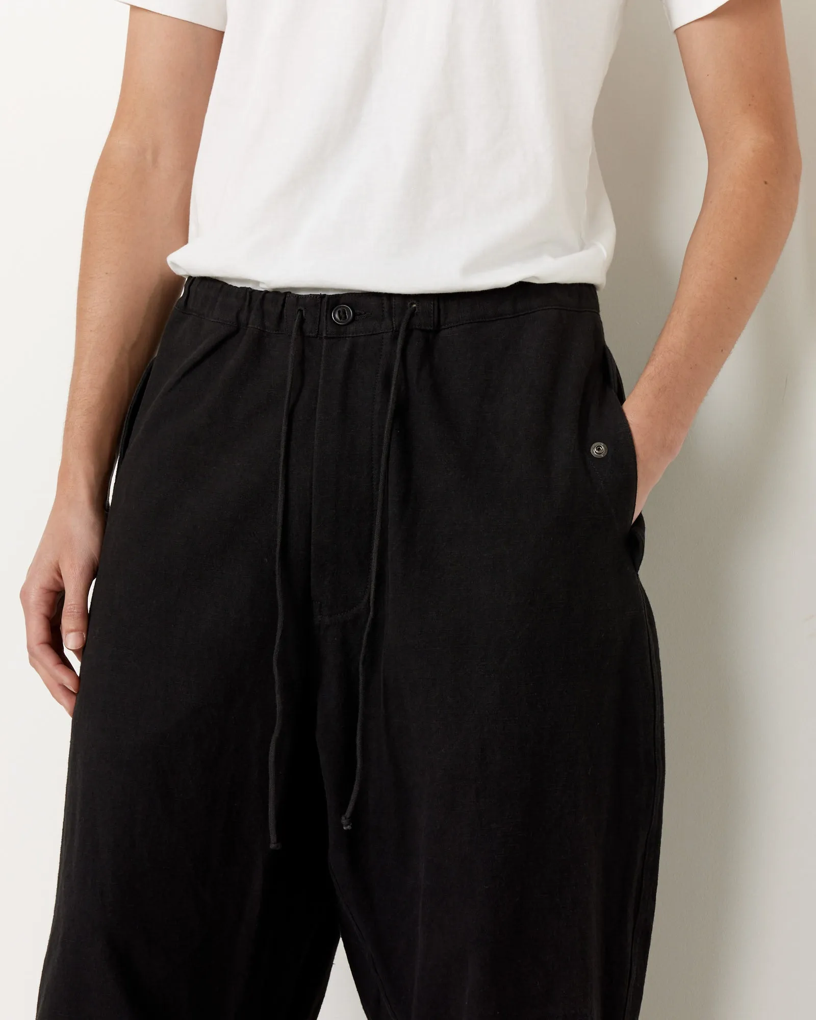 Paco Pants in Black Slub