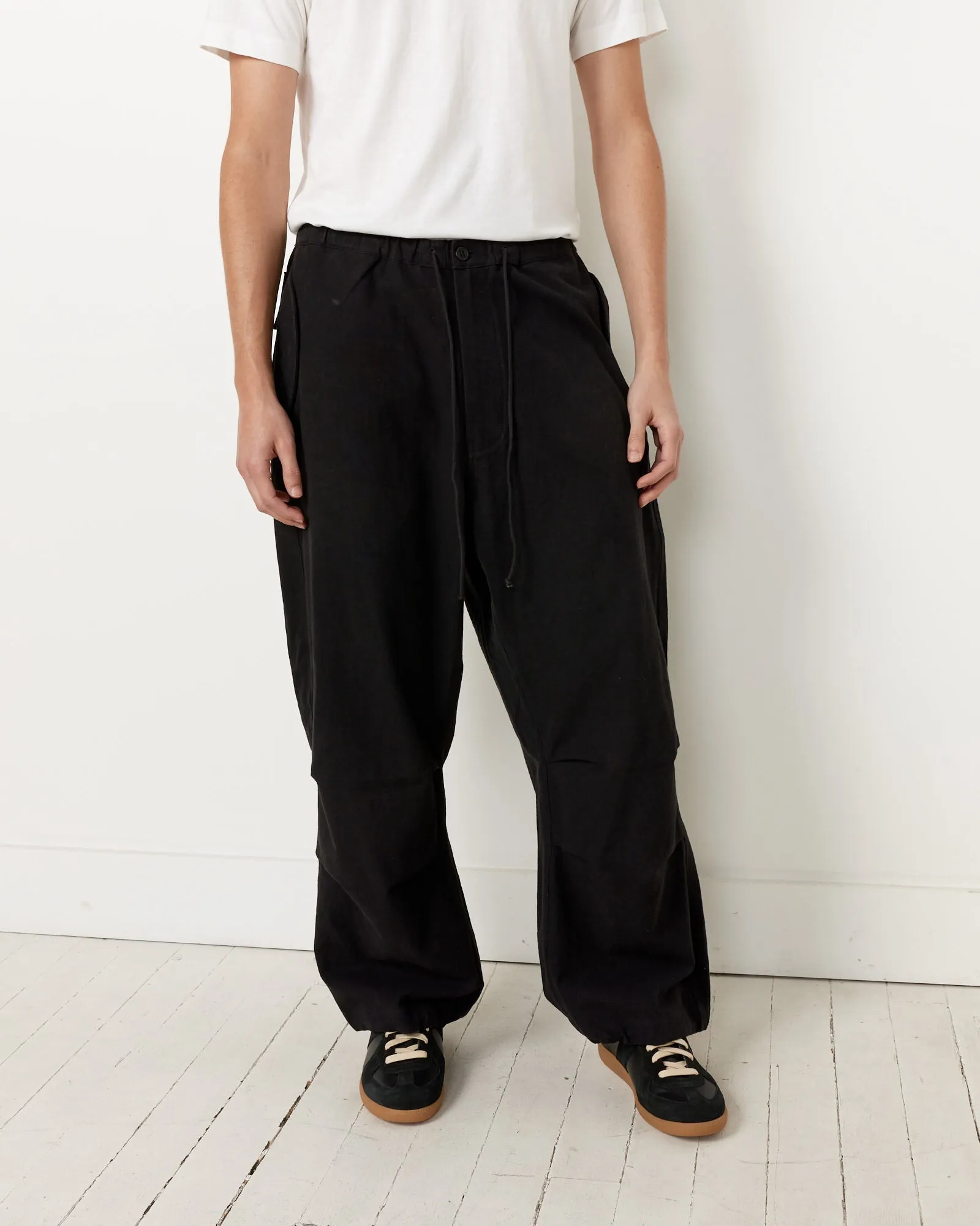 Paco Pants in Black Slub