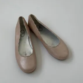 Papouelli Metallic Pink Ballerina Shoes: Size EU 33